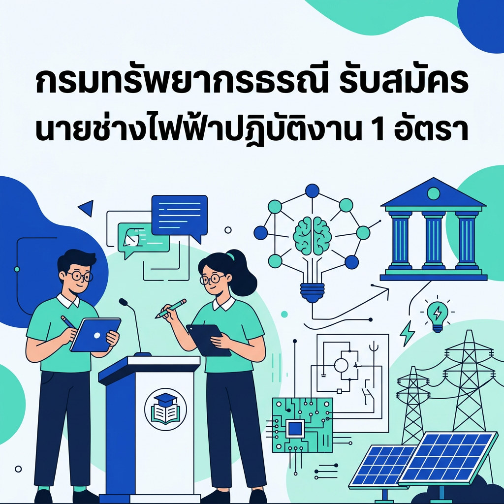 กรมทรัพยากรธรณี รับสมัคร นายช่างไฟฟ้าปฏิบัติงาน 1 อัตรา