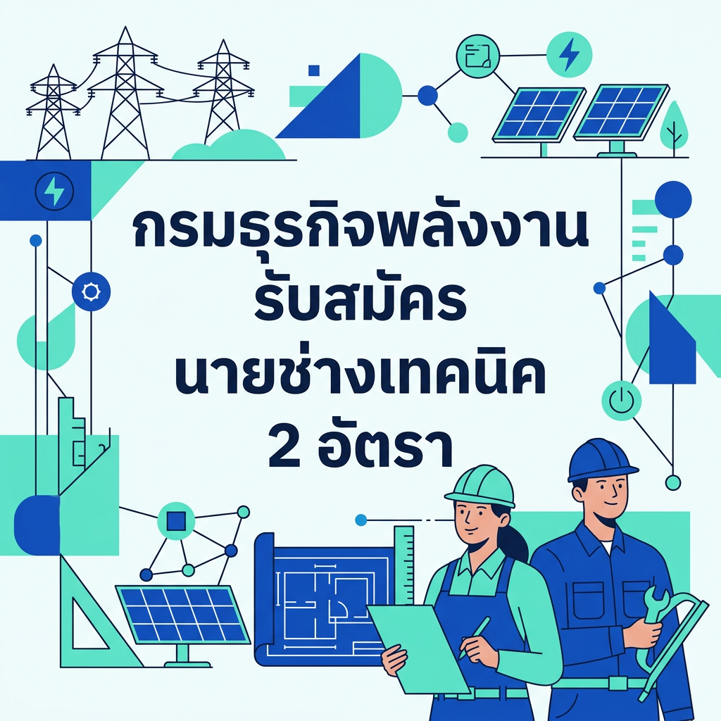 กรมธุรกิจพลังงาน รับสมัคร นายช่างเทคนิค 2 อัตรา