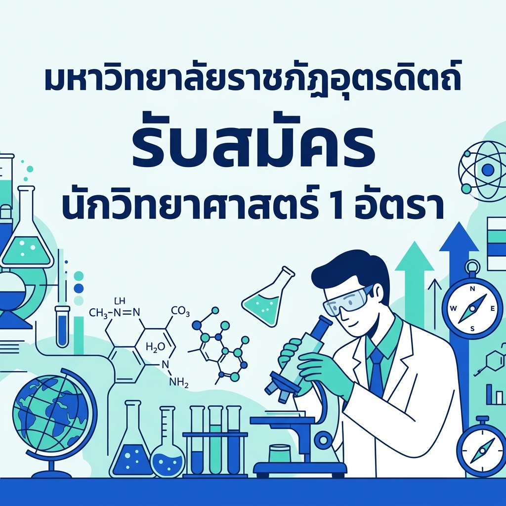 มหาวิทยาลัยราชภัฏอุตรดิตถ์ รับสมัคร นักวิทยาศาสตร์ 1 อัตรา