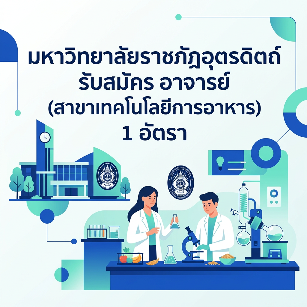 มหาวิทยาลัยราชภัฏอุตรดิตถ์ รับสมัคร อาจารย์ (สาขาเทคโนโลยีการอาหาร) 1 อัตรา